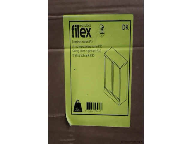 Filex dk 830 draaideurkast - 83,2x37x91,5cm - afbeelding 4 van  8