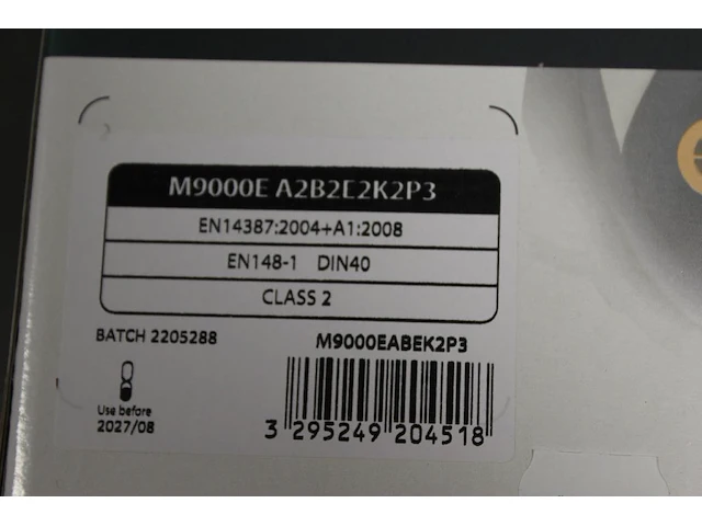 Filter bussen m9000e a2b2e2k2p3 12 stuks in drie dozen - afbeelding 2 van  2
