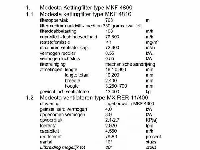 Filterafzuiginstallatie - afbeelding 7 van  23