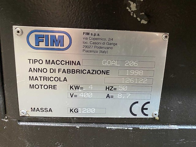 Fim - goal 206 - notching machine - 1998 - afbeelding 2 van  10