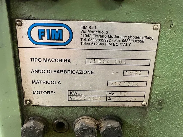 Fim - versa 204 - uithoeker, uithoekmachine, uithoekschaar - 1993 - afbeelding 9 van  10