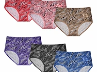 Fine woman katoenen damesslip maat l blauw - afbeelding 3 van  3