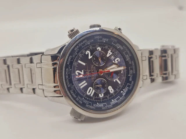 Firefox chronograph worldtimer herenhorloge - afbeelding 1 van  6