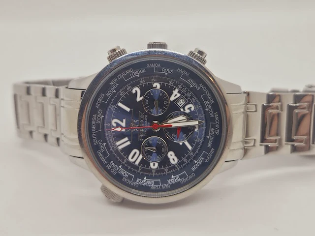 Firefox chronograph worldtimer herenhorloge - afbeelding 2 van  6