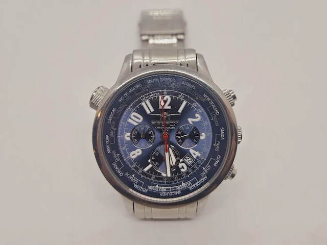Firefox chronograph worldtimer herenhorloge - afbeelding 3 van  6