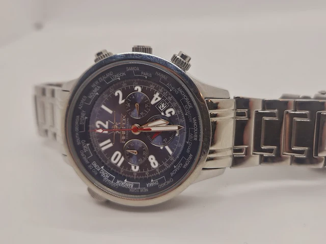 Firefox chronograph worldtimer herenhorloge - afbeelding 4 van  6