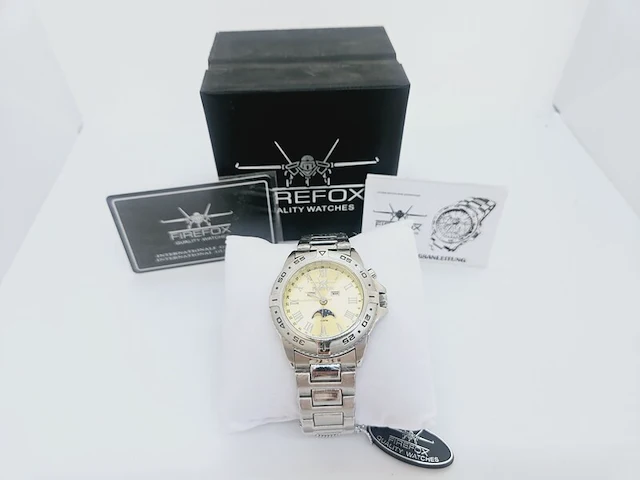 Firefox herenhorloge moonphase - nieuw in doos - full set - afbeelding 1 van  9