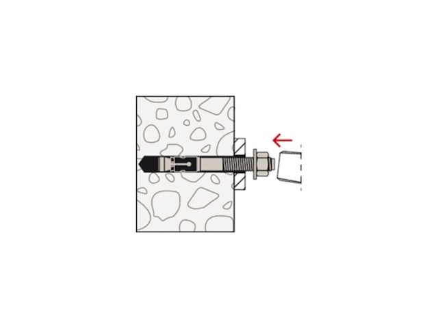 Fischer boutenanker plus 12/50 gvz zware anker met hoog draagvermogen voor bevestigingen zware lasten en staalconstructies zilver - afbeelding 4 van  4