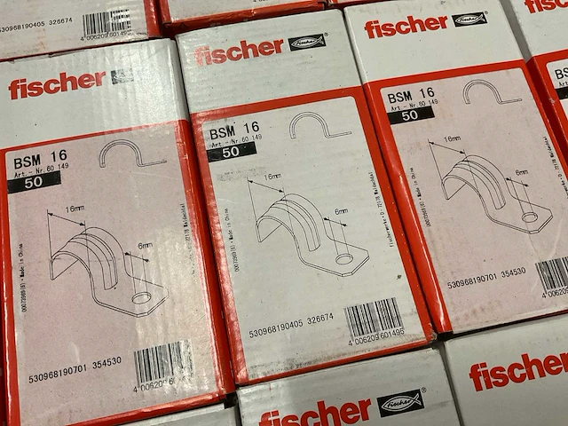 Fischer bsm 16 (60 149) doos á 50 stuks metalen 16mm zadels (54x) - afbeelding 3 van  3