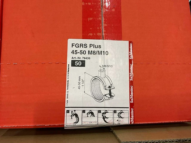 Fischer fgrs plus 45 - 50 m 8/m10 scharnierende pijpklem (130x) - afbeelding 7 van  7