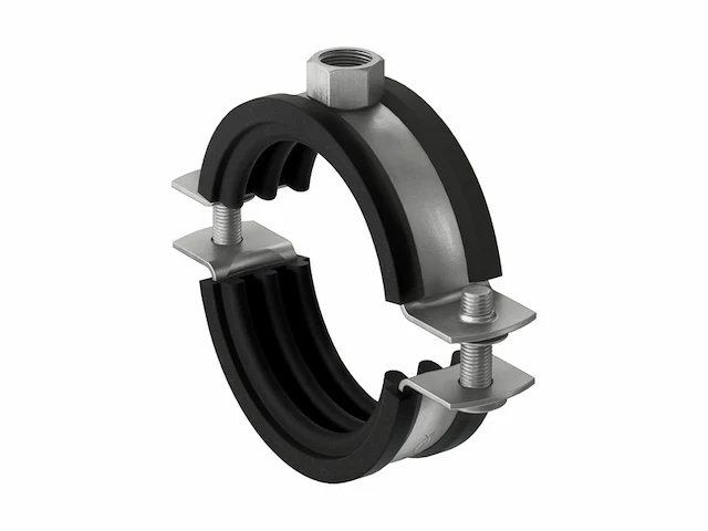 Fischer pijpklem, zwart, roestvrij staal, 31 - 38 mm, 2,54 cm (1), epdm, roestvrij staal - afbeelding 1 van  2