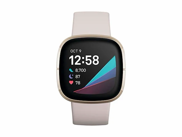 Fitbit sense advanced smartwatch wit/ soft gold stainless steel - afbeelding 2 van  6