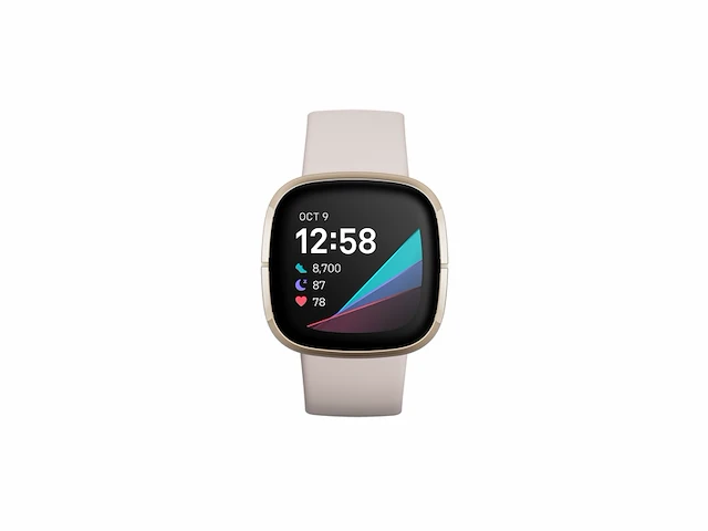 Fitbit sense advanced smartwatch wit/ soft gold stainless steel - afbeelding 3 van  6