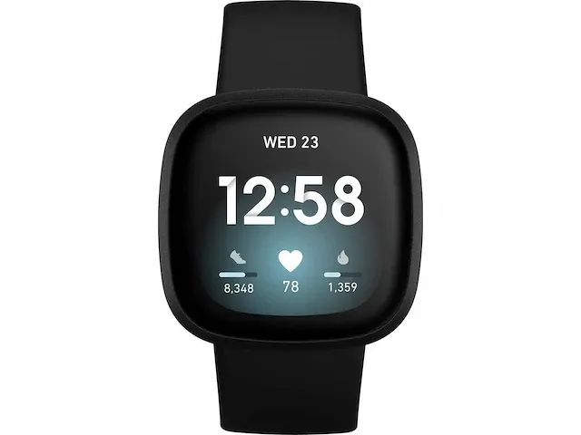Fitbit smartwatch versa 3 zwart/zwart - afbeelding 1 van  1
