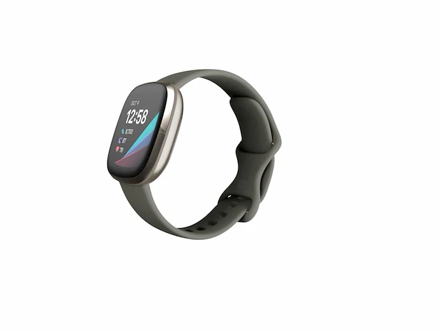 Fitbit versa sense oled spraakassistent amazon alexa, google assistant zilver grijs - afbeelding 4 van  6