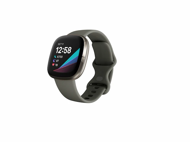 Fitbit versa sense oled spraakassistent amazon alexa, google assistant zilver grijs - afbeelding 3 van  6