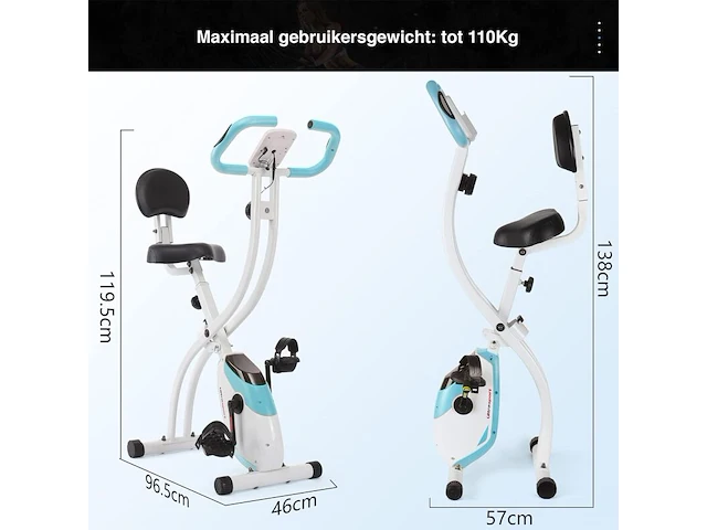 Fitness hometrainer ultrasport, f-bike 200b - afbeelding 2 van  4