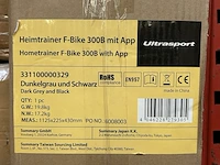 Fitness hometrainer ultrasport, f-bike 300b, zwart/grijs - afbeelding 2 van  3
