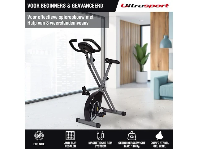 Fitness hometrainer ultrasport, f-bike - afbeelding 3 van  7