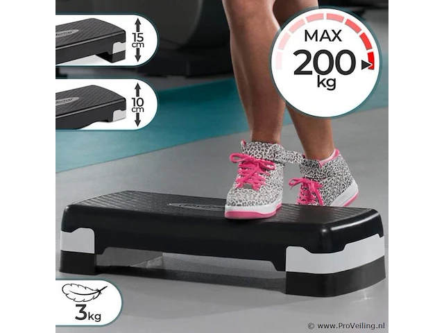 Fitness opstapbord in hoogte verstelbaar - afbeelding 1 van  7