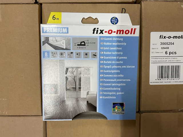 Fix-o-mol premium partij rubber tochtstrips, 119 verpakkingen - afbeelding 2 van  5