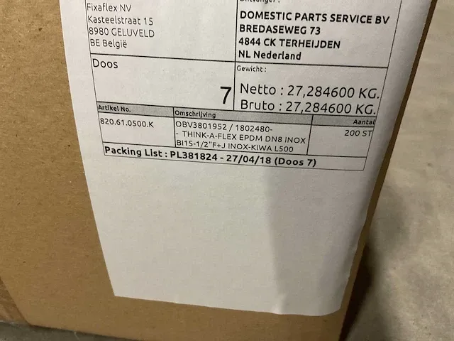 Fixaflex nv - think-a-flex l500mm - doos á 200 stuks flexibele aansluitslangen - afbeelding 2 van  2