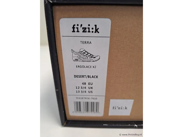 Fizik mtb fietsschoenen model terra ergolace x2 | kleur beige/zwart | maat 48 - afbeelding 7 van  7