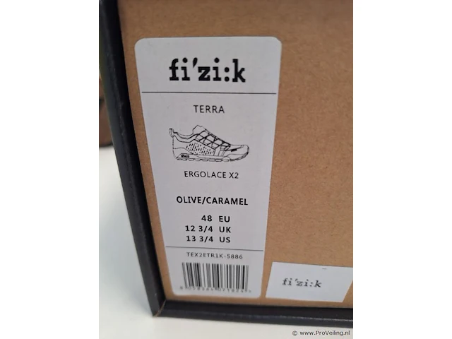 Fizik mtb fietsschoenen model terra ergolace x2 | kleur olive/camel - afbeelding 6 van  6