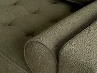 Fk 3-zits sofa in mosgroen bouclé groen / zwart - afbeelding 5 van  9