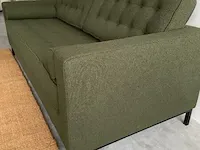 Fk 3-zits sofa in mosgroen bouclé groen / zwart - afbeelding 6 van  9