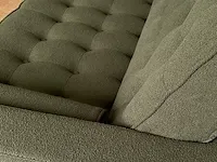 Fk 3-zits sofa in mosgroen bouclé groen / zwart - afbeelding 7 van  9
