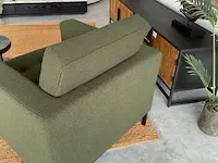 Fk fauteuil in mosgroen bouclé groen / zwart - afbeelding 3 van  7