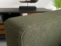 Fk fauteuil in mosgroen bouclé groen / zwart - afbeelding 5 van  7