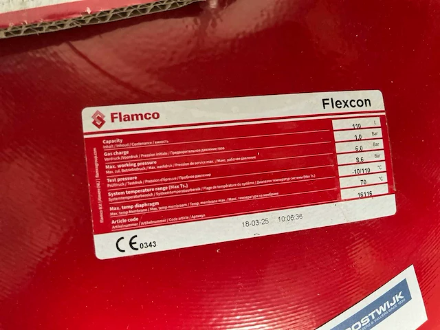 Flamco expansievat 110l - afbeelding 4 van  4