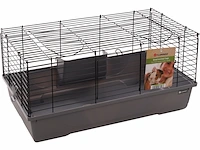 Flamingo cavia en dwergkonijnen kooi mobi s grijs/zwart 75 x 47 x 40 cm - afbeelding 1 van  2