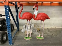 Flamingo decorfiguur (2x)