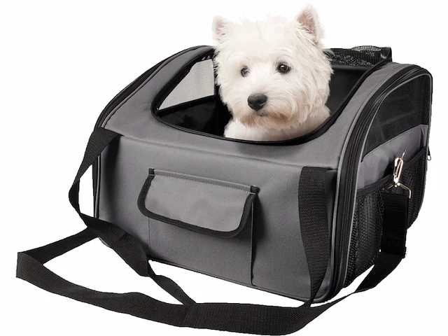 Flamingo honden autostoel ida grijs veilig, comfortabel en designvol ideaal voor beagle, cavalier king charles spaniel, cocker spaniel, shih tzu - afbeelding 3 van  3