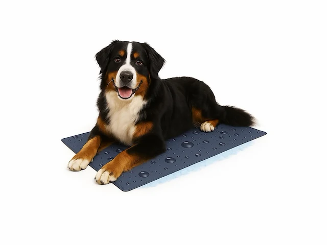 Flamingo koelmat voor honden/katten xxl 120x80 cm grijs - afbeelding 2 van  4