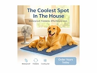 Flamingo koelmat voor honden/katten xxl 120x80 cm grijs - afbeelding 4 van  4