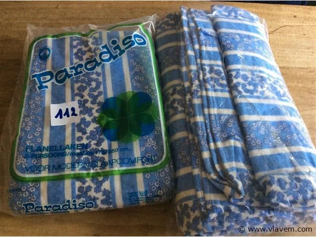 Flanel lakens 2pers - afbeelding 1 van  2