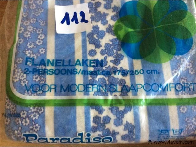 Flanel lakens 2pers - afbeelding 2 van  2