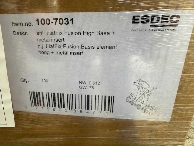 Flatfix fusion basiselement hoog (1007031) - (100x) - afbeelding 2 van  2