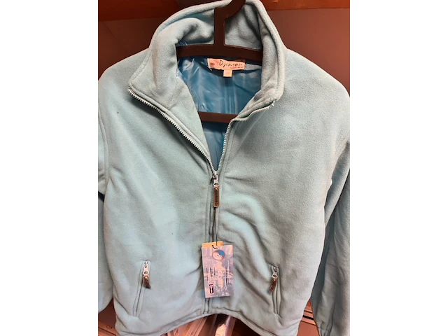Fleece vest kinder lichtblauw mint maat 152 - afbeelding 3 van  3