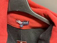 Fleece vest zwart met rode kraag maat s - afbeelding 4 van  7