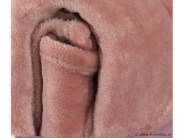Fleecedeken oud roze - afbeelding 2 van  4