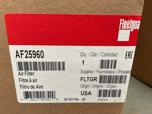 Fleetguard af25960 air filter (8x) - afbeelding 5 van  6