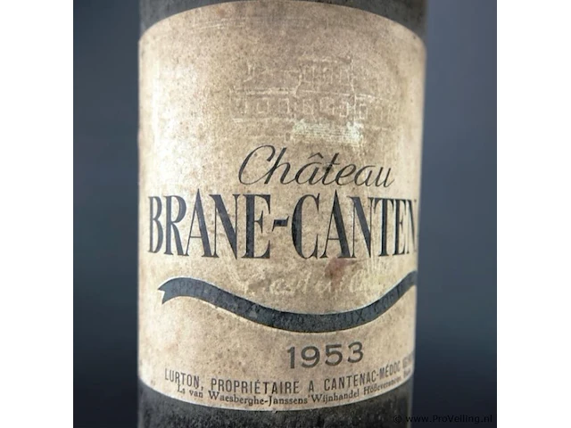 Fles chateau brane-cantenac 1953 - afbeelding 2 van  4