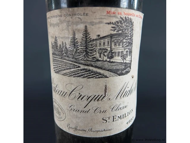 Fles château croque michotte 1955 - afbeelding 2 van  4
