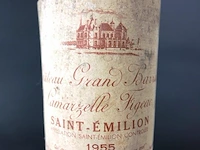 Fles chateau grand barrail lamarzelle figeac saint-emillion 1955 - afbeelding 2 van  4