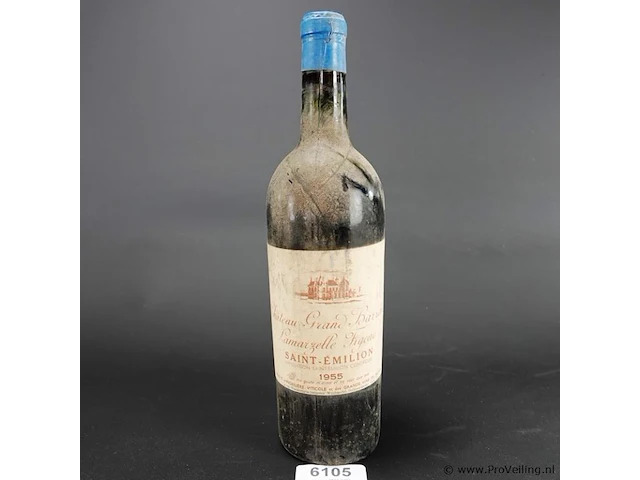 Fles chateau grand barrail lamarzelle figeac saint-emillion 1955 - afbeelding 1 van  4